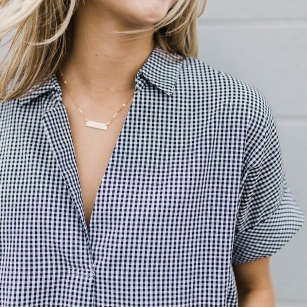 Roolee Button Back Gingham Top - image 3
